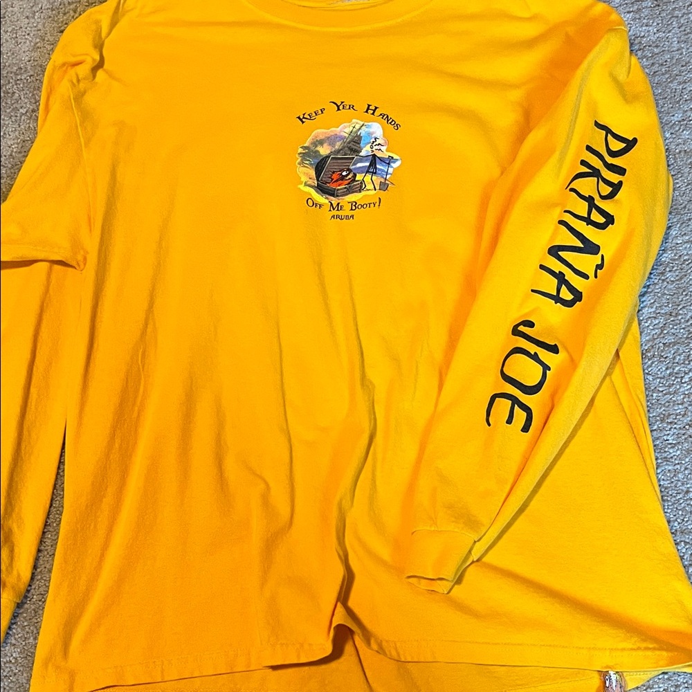 Pirana Joe Yellow Long Sleeve Tee